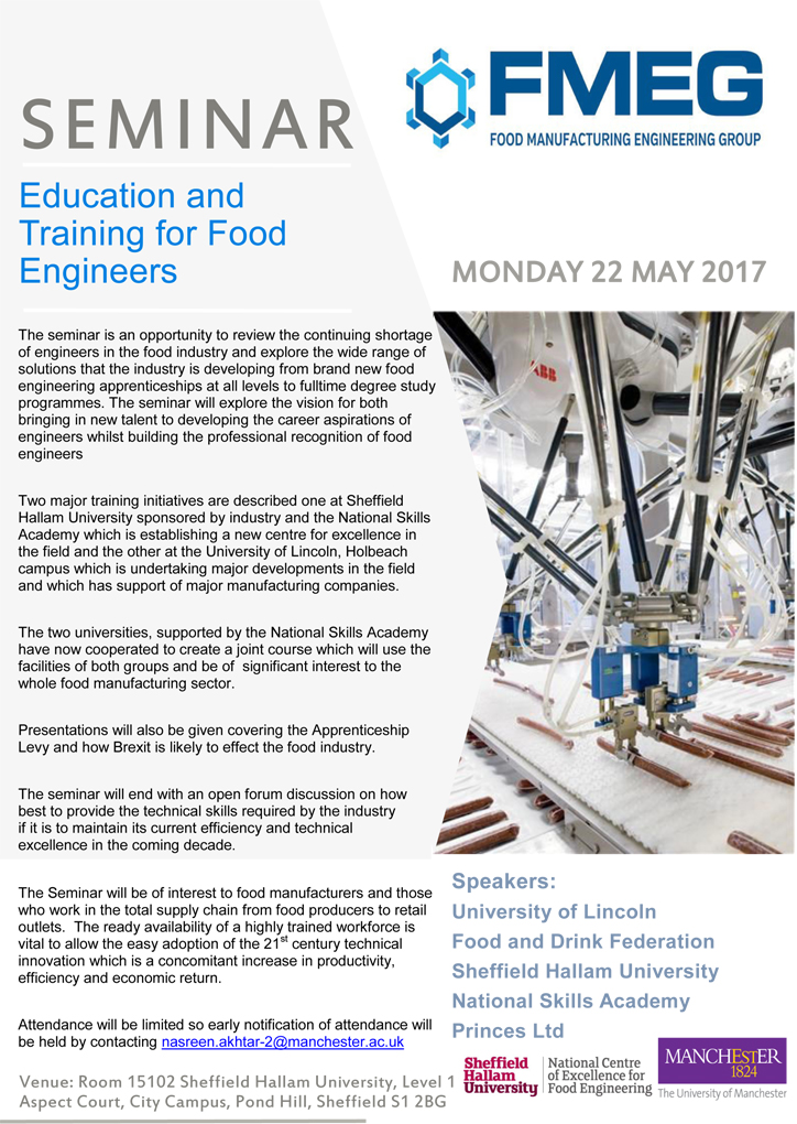 Education and Training for Food Engineers